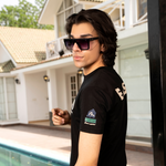 Black Cotton Regular Fit T-Shirt