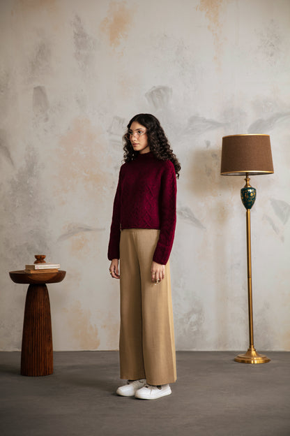 Claret knitwear sweater