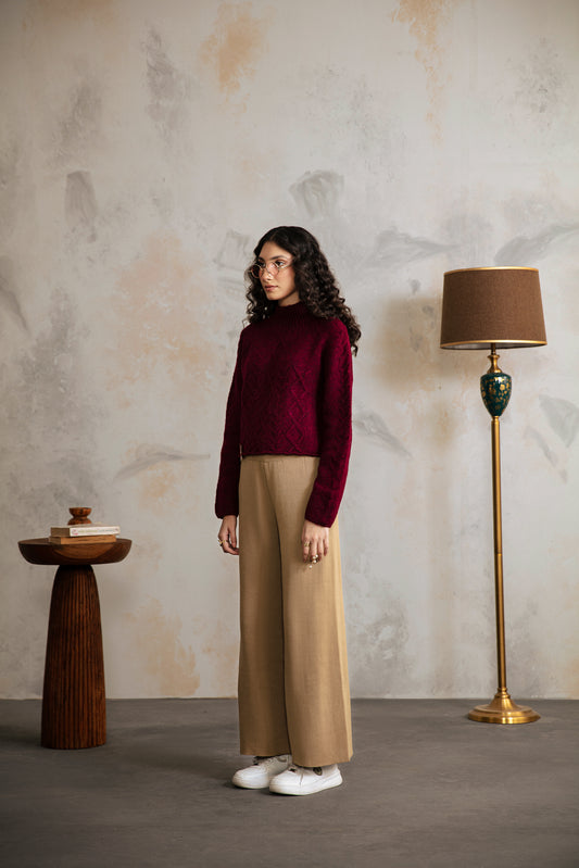 Claret knitwear sweater