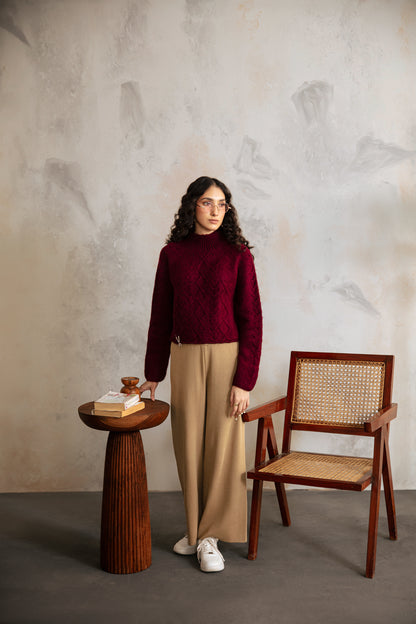 Claret knitwear sweater