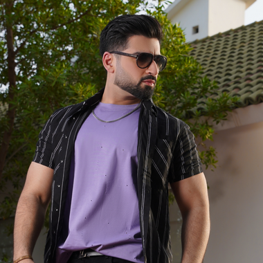 Adorable Purple Oversized T-Shirt