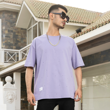 Oversized Cotton Crew Neck T-Shirt