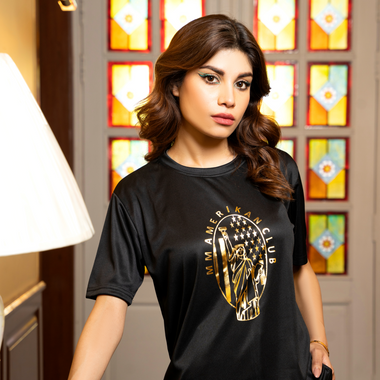 Black Versatile Charm Cotton T-shirt