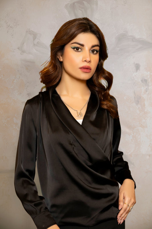 Cowl Neck Top Pure Silk