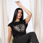 Black Cozy & Stylish Cotton T-Shirt