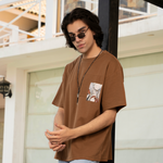 Brown Oversized Cotton T-Shirt